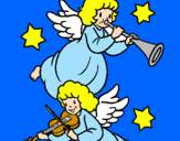 Desenho Anjos musicais pintado por anjo do ceu