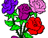 Desenho Ramo de rosas pintado por Dara