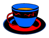 Desenho Taça de café pintado por Joana 