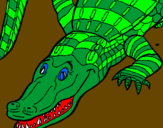 Desenho Crocodilo  pintado por amanda