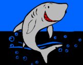 Desenho Tubarão pintado por guilherme  cruz  carvalho