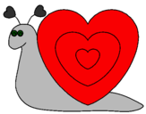Desenho Caracol coração  pintado por Lethycia