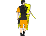 Desenho Soldado romano pintado por Davi