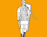 Desenho Soldado romano pintado por EU