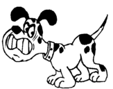 Desenho Cão aborrecido pintado por gabriela
