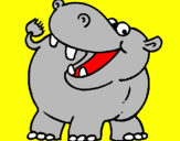 Desenho Hipopótamo pintado por 0009