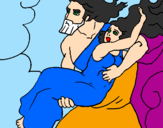 Desenho O rapto de Perséfone pintado por Yneleshaya EFA