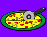 Desenho Pizza pintado por gustavo   willer
