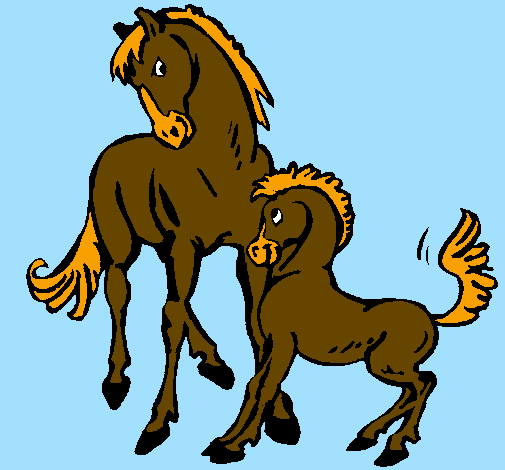 Desenho Cavalos pintado por dan