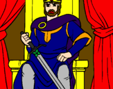Desenho Cavaleiro rei pintado por jéssica