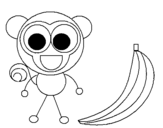 Desenho Macaco 2 pintado por isabele