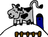 Desenho Vaca feliz pintado por ana  clara  cinquarolli