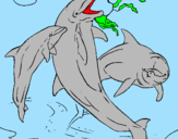 Desenho Golfinhos a brincar pintado por JOAO   VICTOR