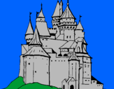 Desenho Castelo medieval pintado por clercia