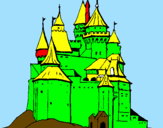 Desenho Castelo medieval pintado por phoo