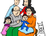 Desenho Família pintado por hhgkhjy