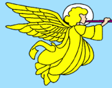 Desenho Anjo com grandes asas pintado por gabryell