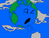 Desenho Terra doente pintado por cecilya