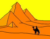 Desenho Paisagem com pirâmides pintado por Sardao