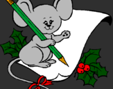Desenho Rato com lápis e papel pintado por Barbara