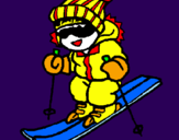 Desenho Menino a esquiar pintado por naah