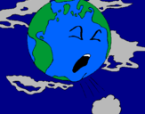 Desenho Terra doente pintado por Pamela