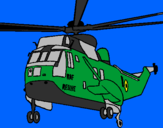Desenho Helicoptero de resgate pintado por Mateus Teteu