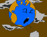Desenho Terra doente pintado por joana