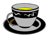 Desenho Taça de café pintado por vanusa
