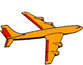 Desenho Avião pintado por joão