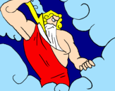 Desenho Zeus pintado por naah