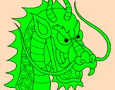 Desenho Cabeça de dragão pintado por amanda da lima silva