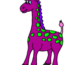 Desenho Girafa pintado por ana silva