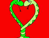 Desenho Serpentes apaixonadas pintado por fu547gtf