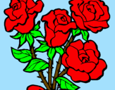 Desenho Ramo de rosas pintado por jordanna