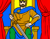 Desenho Cavaleiro rei pintado por Ricardo