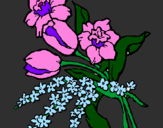 Desenho Ramo de flores pintado por barbara