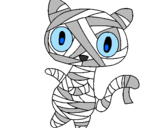 Desenho O gato momia pintado por Luana