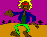 Desenho Zombie pintado por joão victor hoher
