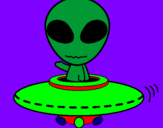 Desenho Alienígena pintado por detonador