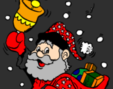 Desenho Santa Claus e o seu sino pintado por L1L14n4