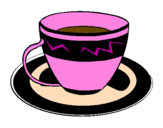 Desenho Taça de café pintado por beatriz f