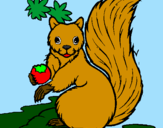 Desenho Esquilo pintado por giovanna moraes