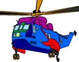 Desenho Helicoptero de resgate pintado por swat