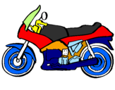 Desenho Motocicleta pintado por gustavo willer