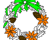 Desenho Coroa de flores natalícias pintado por eduardo