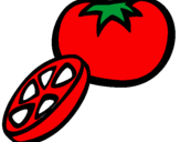 Desenho Tomate pintado por flau