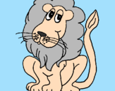 Desenho Leão pintado por laura 