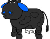 Desenho Vaca pensativa pintado por renato