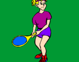 Desenho Rapariga tenista pintado por neia